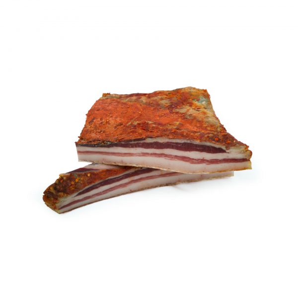 Pancetta di maiale nero calabrese